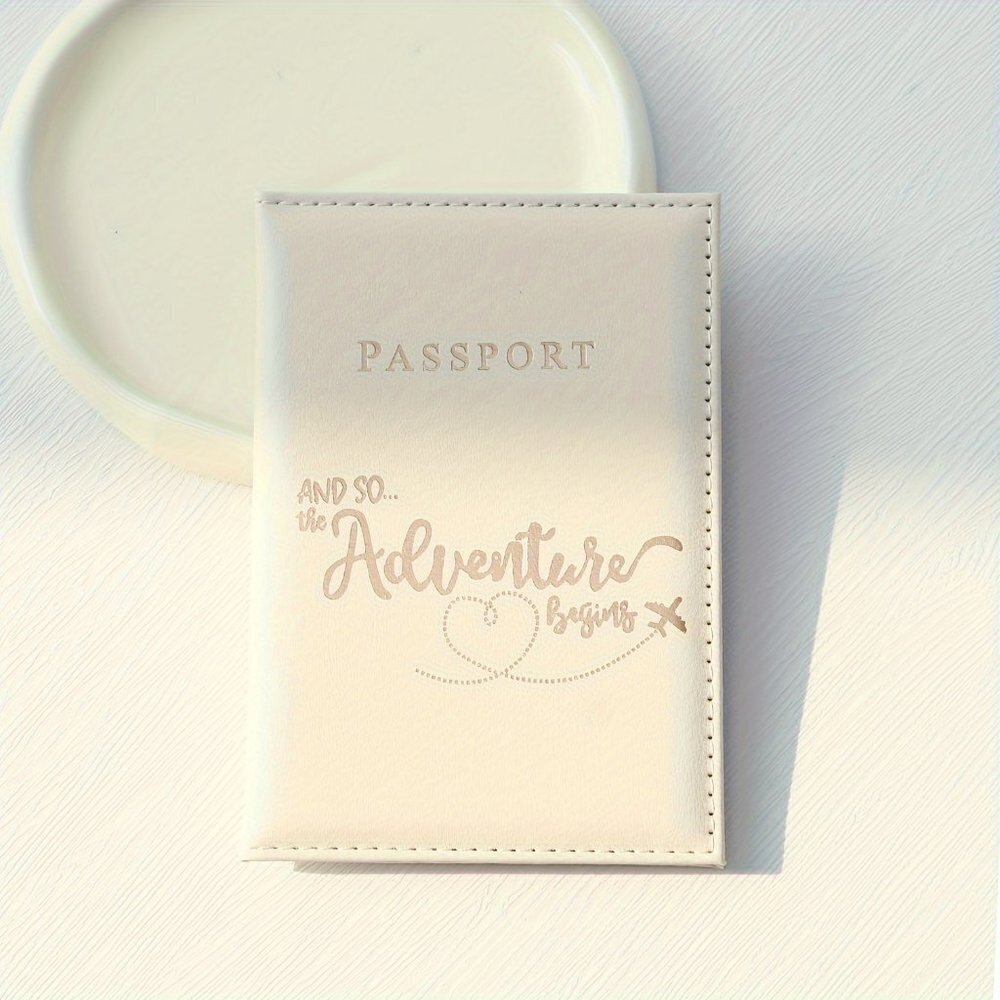 Travel Passions - White PU Leather Passport Cover